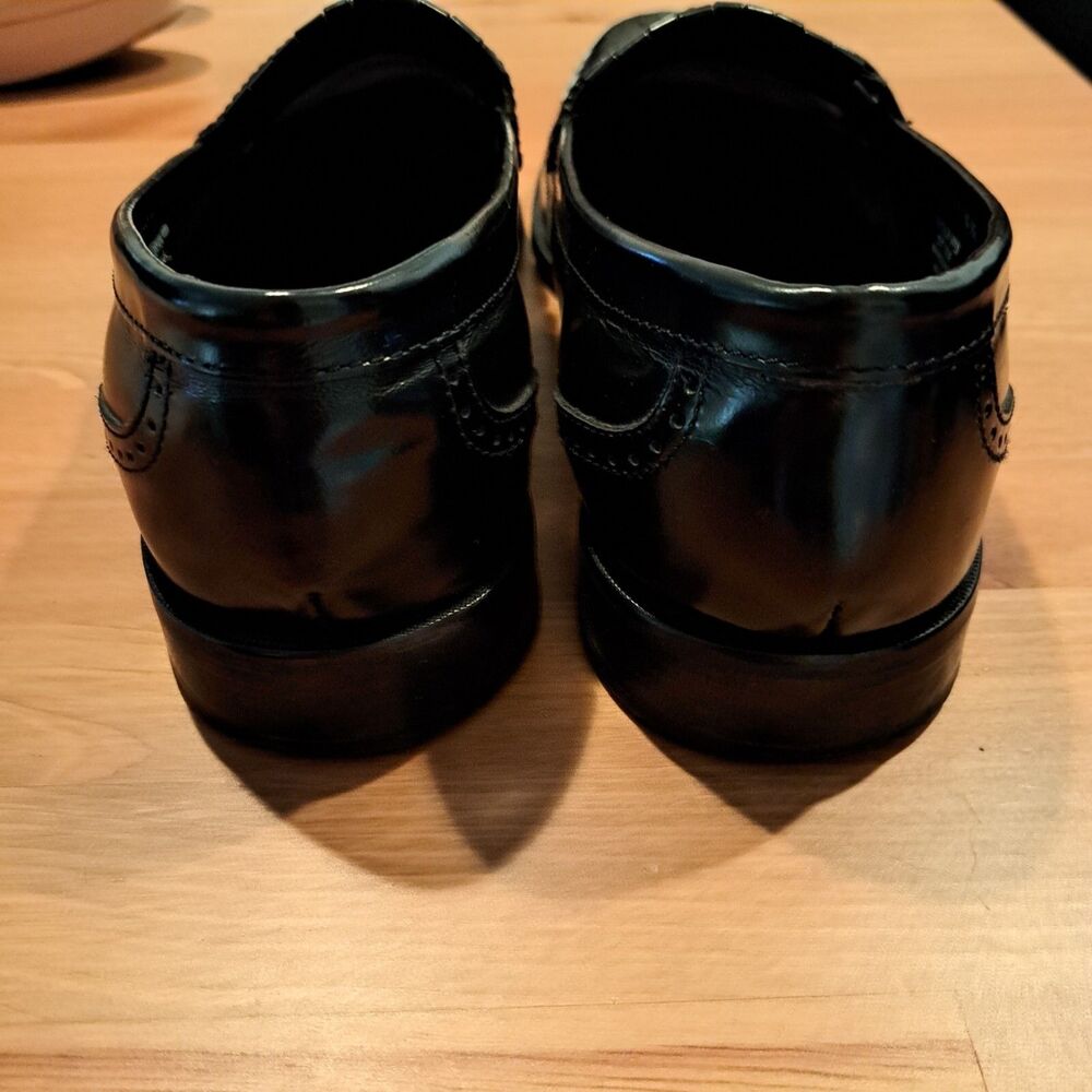 Nunn Bush Dressflex Mens Black Leather Loafers Tassel Shoes Size 11W 83525-01 - Picture 4 of 7